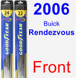 Front Wiper Blade Pack for 2006 Buick Rendezvous - Hybrid