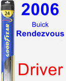 Driver Wiper Blade for 2006 Buick Rendezvous - Hybrid
