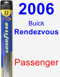 Passenger Wiper Blade for 2006 Buick Rendezvous - Hybrid