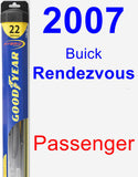 Passenger Wiper Blade for 2007 Buick Rendezvous - Hybrid
