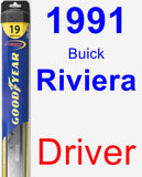 Driver Wiper Blade for 1991 Buick Riviera - Hybrid