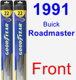 Front Wiper Blade Pack for 1991 Buick Roadmaster - Hybrid