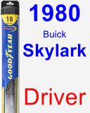 Driver Wiper Blade for 1980 Buick Skylark - Hybrid
