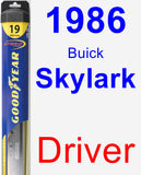 Driver Wiper Blade for 1986 Buick Skylark - Hybrid