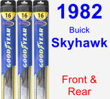Front & Rear Wiper Blade Pack for 1982 Buick Skyhawk - Hybrid