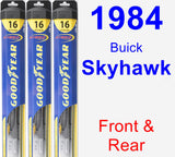 Front & Rear Wiper Blade Pack for 1984 Buick Skyhawk - Hybrid