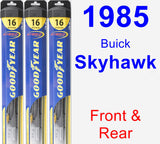 Front & Rear Wiper Blade Pack for 1985 Buick Skyhawk - Hybrid