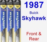 Front & Rear Wiper Blade Pack for 1987 Buick Skyhawk - Hybrid