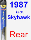 Rear Wiper Blade for 1987 Buick Skyhawk - Hybrid
