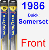 Front Wiper Blade Pack for 1986 Buick Somerset - Hybrid