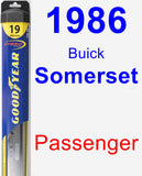 Passenger Wiper Blade for 1986 Buick Somerset - Hybrid