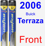 Front Wiper Blade Pack for 2006 Buick Terraza - Hybrid