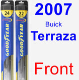 Front Wiper Blade Pack for 2007 Buick Terraza - Hybrid