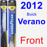 Front Wiper Blade Pack for 2012 Buick Verano - Hybrid