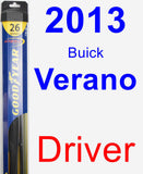 Driver Wiper Blade for 2013 Buick Verano - Hybrid