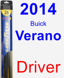 Driver Wiper Blade for 2014 Buick Verano - Hybrid