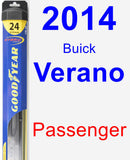 Passenger Wiper Blade for 2014 Buick Verano - Hybrid