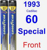 Front Wiper Blade Pack for 1993 Cadillac 60 Special - Hybrid