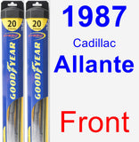Front Wiper Blade Pack for 1987 Cadillac Allante - Hybrid