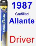 Driver Wiper Blade for 1987 Cadillac Allante - Hybrid
