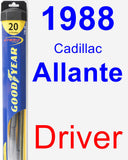 Driver Wiper Blade for 1988 Cadillac Allante - Hybrid
