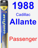 Passenger Wiper Blade for 1988 Cadillac Allante - Hybrid