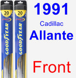 Front Wiper Blade Pack for 1991 Cadillac Allante - Hybrid