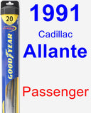 Passenger Wiper Blade for 1991 Cadillac Allante - Hybrid