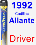 Driver Wiper Blade for 1992 Cadillac Allante - Hybrid