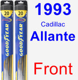 Front Wiper Blade Pack for 1993 Cadillac Allante - Hybrid