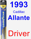 Driver Wiper Blade for 1993 Cadillac Allante - Hybrid