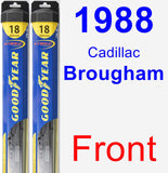Front Wiper Blade Pack for 1988 Cadillac Brougham - Hybrid