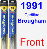 Front Wiper Blade Pack for 1991 Cadillac Brougham - Hybrid
