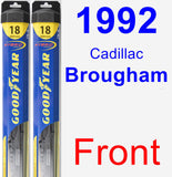 Front Wiper Blade Pack for 1992 Cadillac Brougham - Hybrid