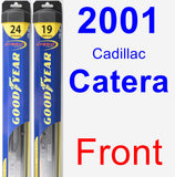 Front Wiper Blade Pack for 2001 Cadillac Catera - Hybrid