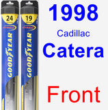 Front Wiper Blade Pack for 1998 Cadillac Catera - Hybrid