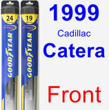 Front Wiper Blade Pack for 1999 Cadillac Catera - Hybrid