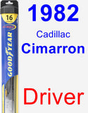 Driver Wiper Blade for 1982 Cadillac Cimarron - Hybrid