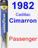 Passenger Wiper Blade for 1982 Cadillac Cimarron - Hybrid