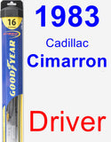 Driver Wiper Blade for 1983 Cadillac Cimarron - Hybrid