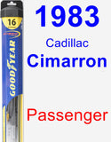 Passenger Wiper Blade for 1983 Cadillac Cimarron - Hybrid