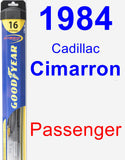 Passenger Wiper Blade for 1984 Cadillac Cimarron - Hybrid