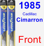Front Wiper Blade Pack for 1985 Cadillac Cimarron - Hybrid