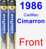 Front Wiper Blade Pack for 1986 Cadillac Cimarron - Hybrid
