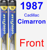 Front Wiper Blade Pack for 1987 Cadillac Cimarron - Hybrid