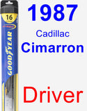 Driver Wiper Blade for 1987 Cadillac Cimarron - Hybrid