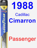 Passenger Wiper Blade for 1988 Cadillac Cimarron - Hybrid