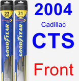 Front Wiper Blade Pack for 2004 Cadillac CTS - Hybrid