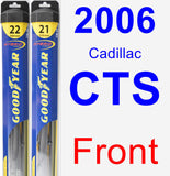 Front Wiper Blade Pack for 2006 Cadillac CTS - Hybrid