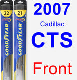 Front Wiper Blade Pack for 2007 Cadillac CTS - Hybrid